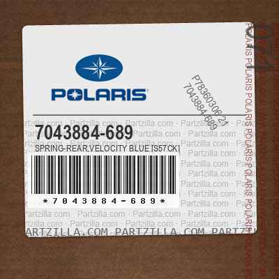 Polaris Spring Rear Velocity Blue S Ck Partzilla