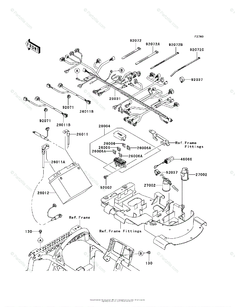 Kawasaki Atv 2006 Oem Parts Diagram For Chassis Electrical