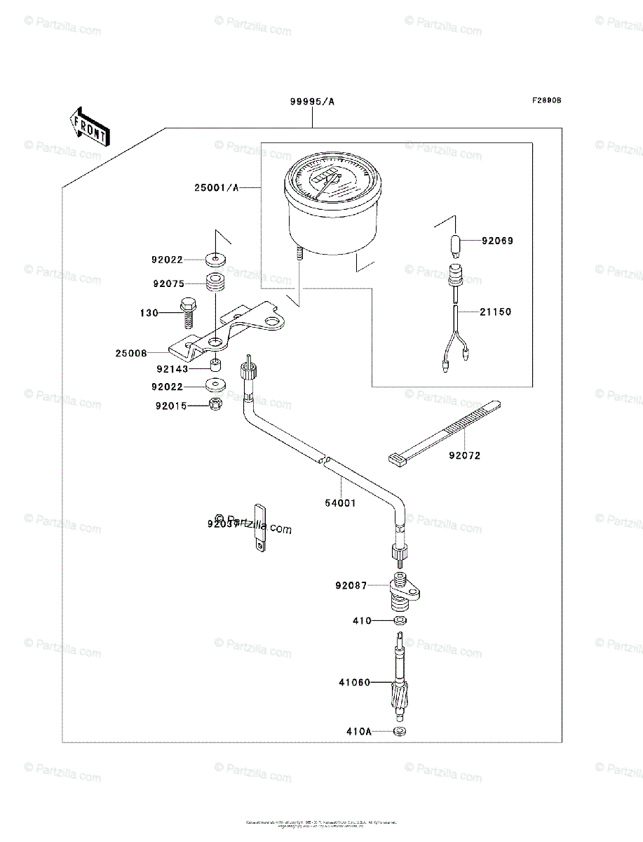 Kawasaki ATV 1997 OEM Parts Diagram for Optional Parts(Meter