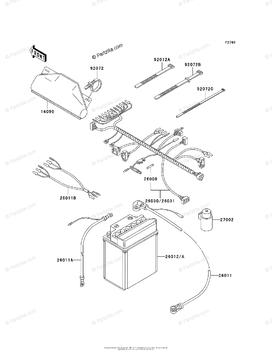 Kawasaki Atv 2002 Oem Parts Diagram For Chassis Electrical