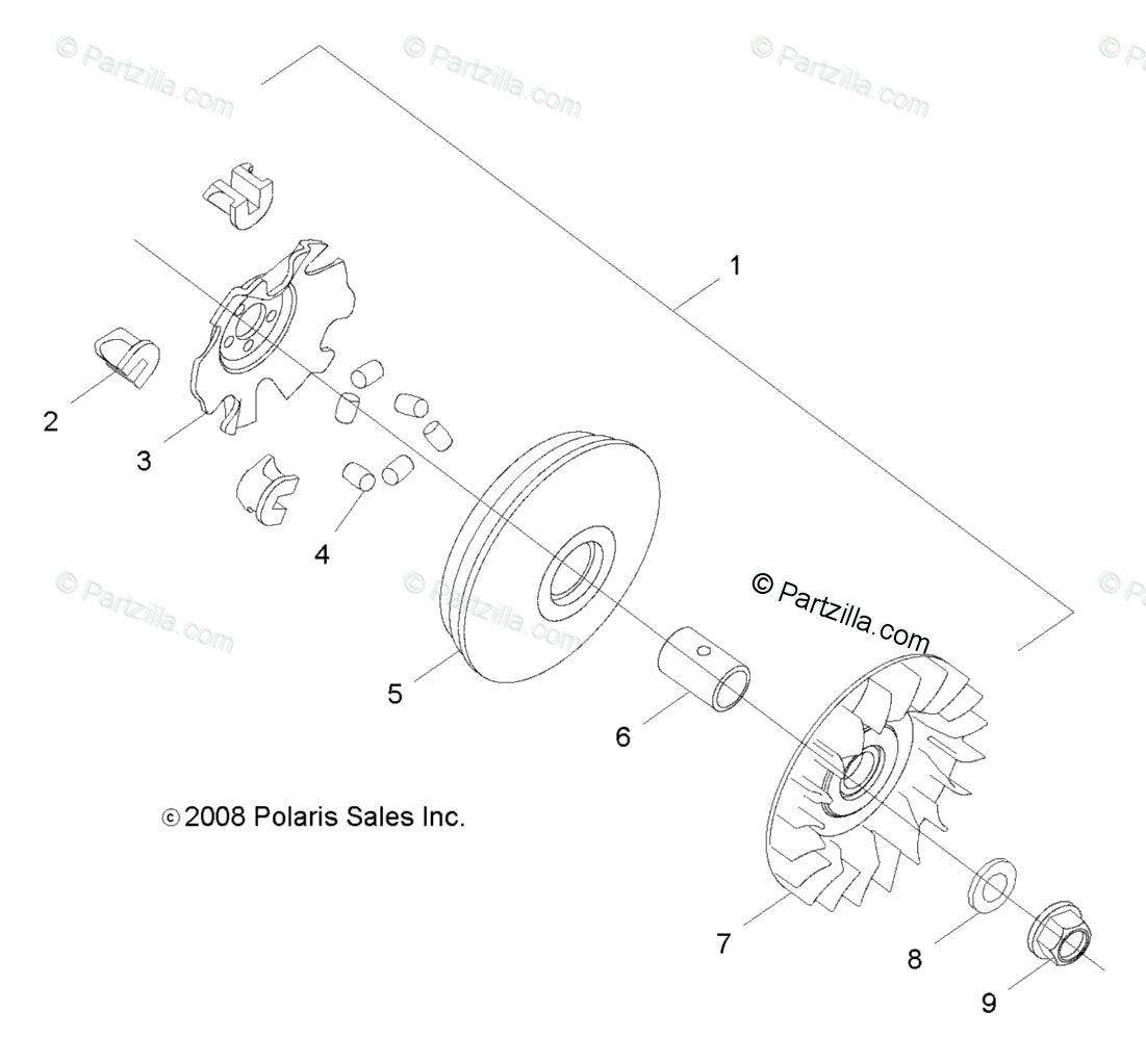 Polaris Side By Side 2011 Oem Parts Diagram For Drive
