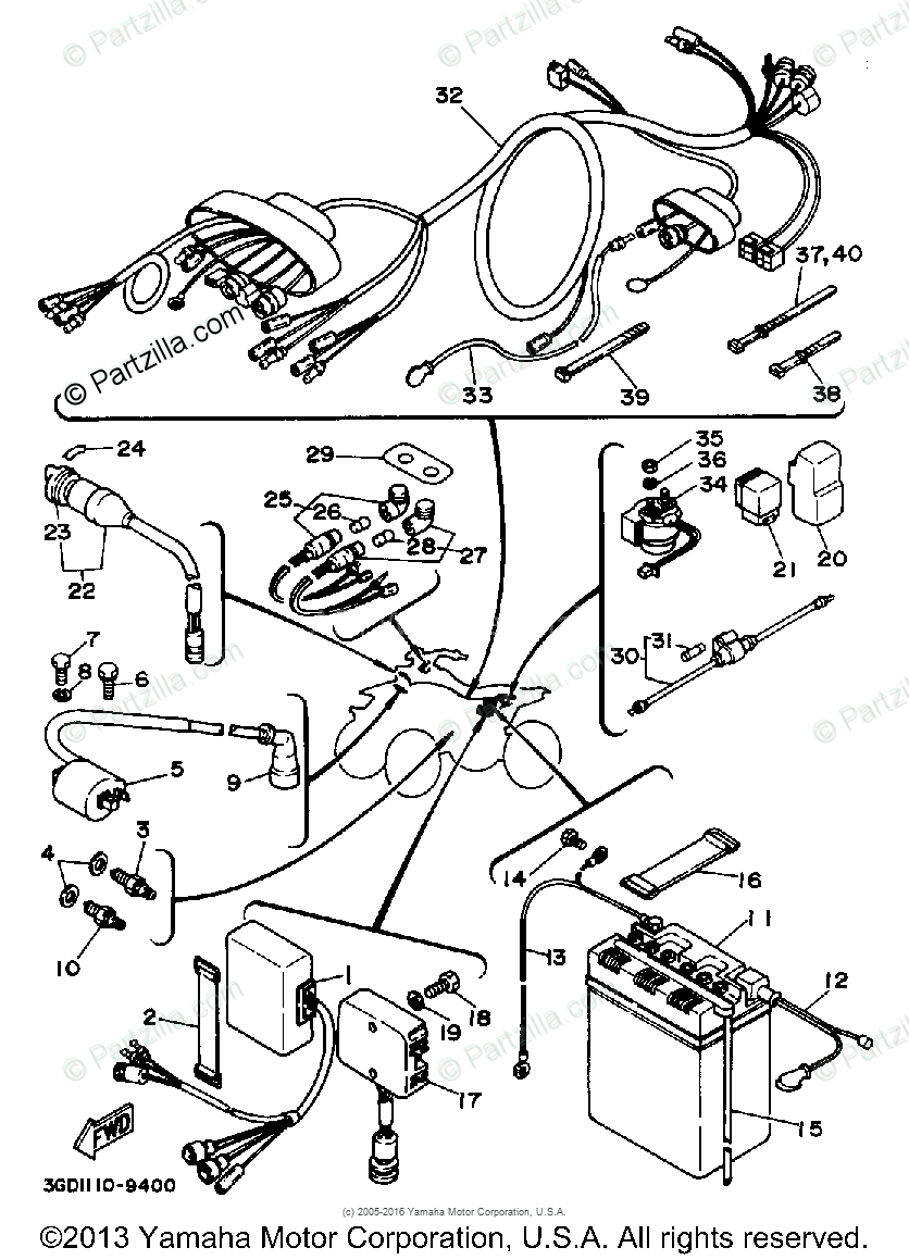 Yamaha Atv 1989 Oem Parts Diagram For Electrical