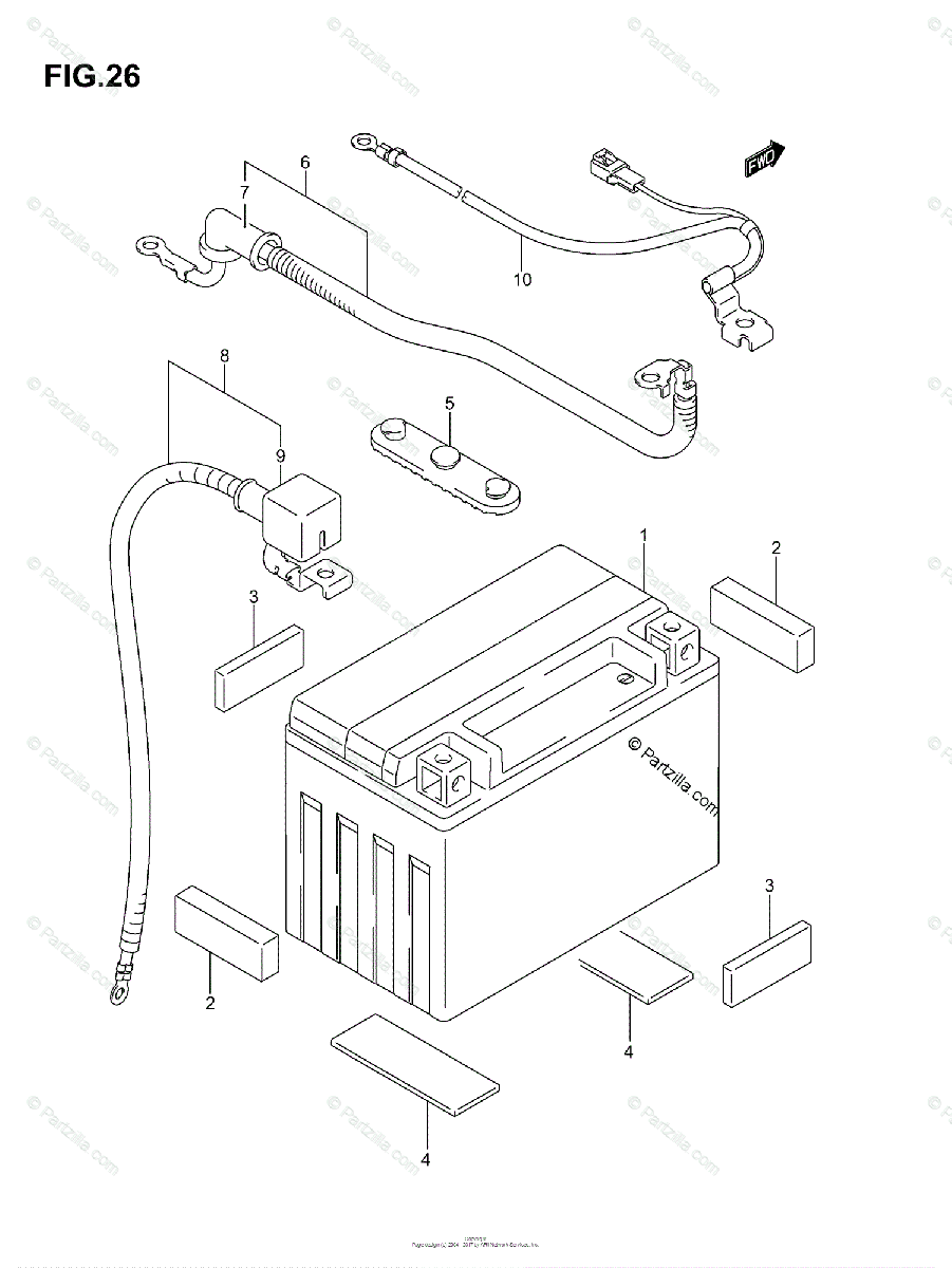 Suzuki Atv 2004 Oem Parts Diagram For Battery