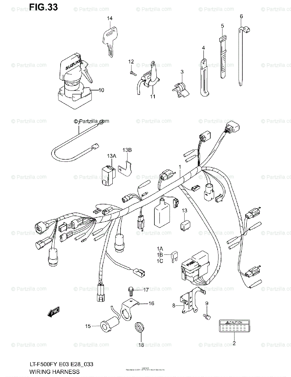 Suzuki Atv 1999 Oem Parts Diagram For Wiring Harness