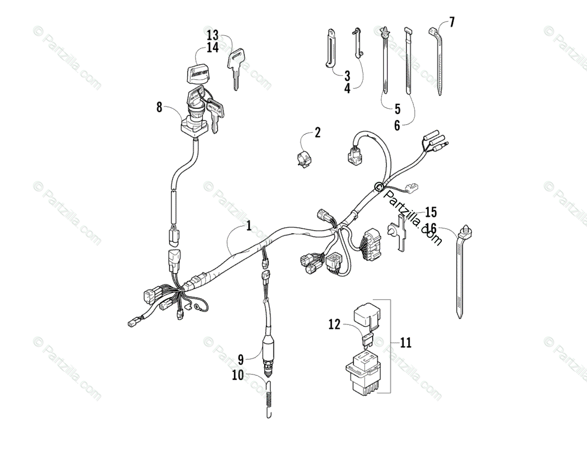 Arctic Cat Atv 2007 Oem Parts Diagram For Wiring Harness