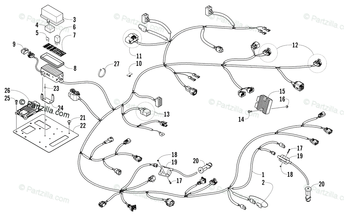 Arctic Cat Side By Side 2013 Oem Parts Diagram For Wiring