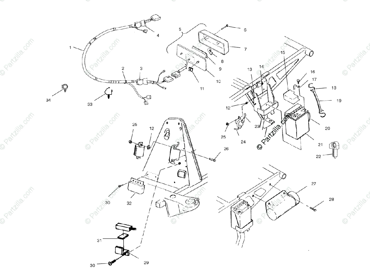 Polaris Atv 2001 Oem Parts Diagram For Electrical