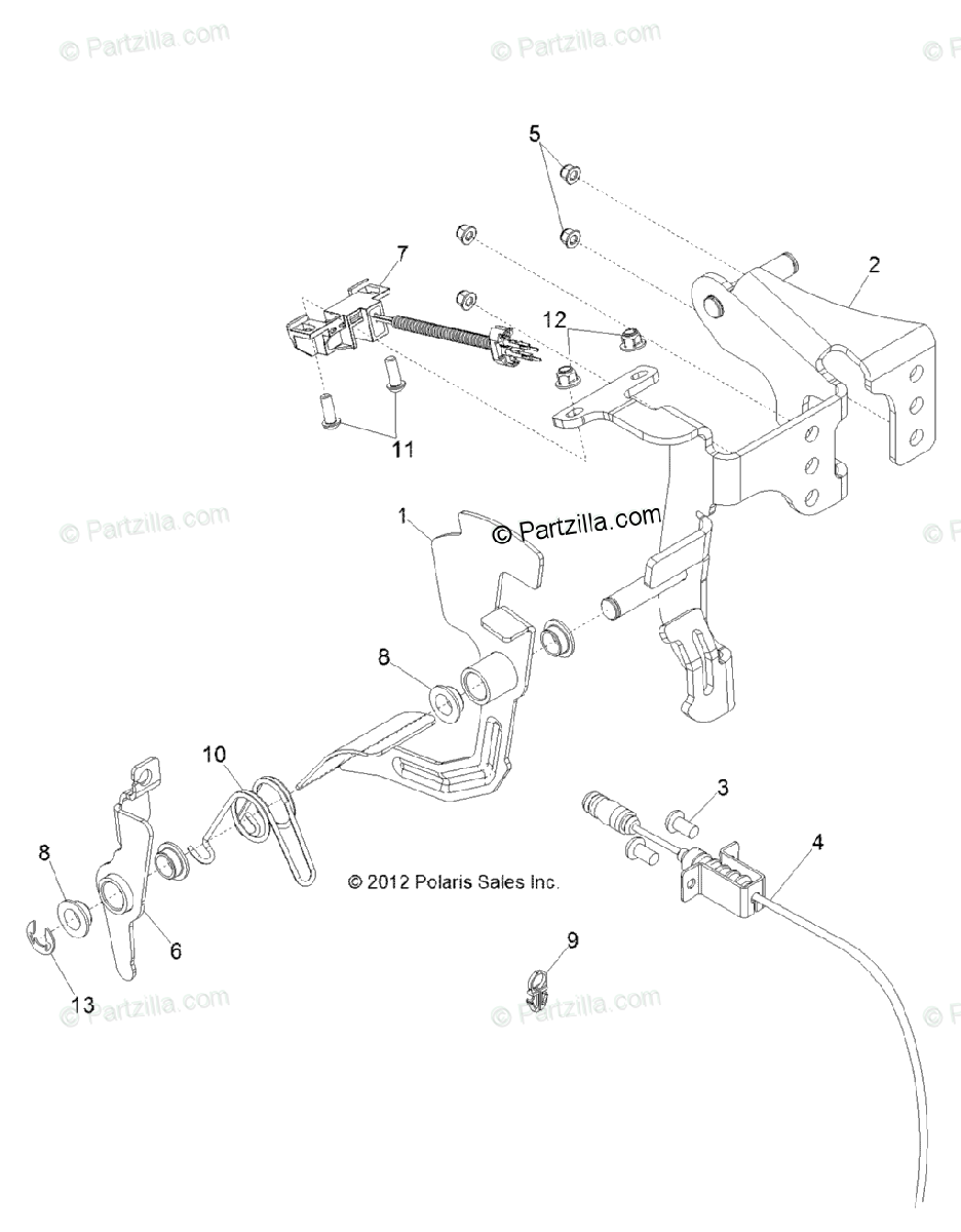 Polaris Side By Side 2013 Oem Parts Diagram For Engine