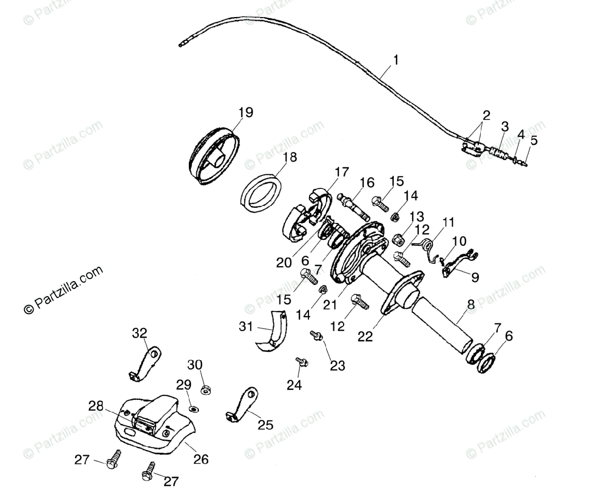 Polaris Atv 2002 Oem Parts Diagram For Rear Brake   Cb  Cc