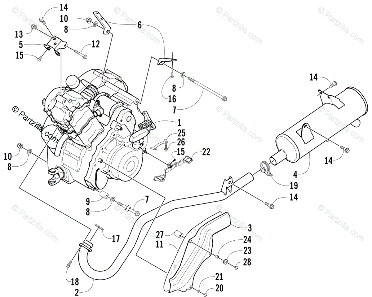 Arctic Cat Atv 2002 Oem Parts Diagram For Engine And