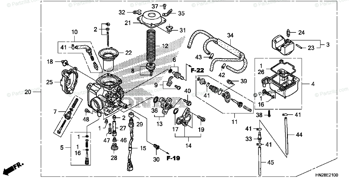 35 Honda Foreman 500 Carburetor Diagram