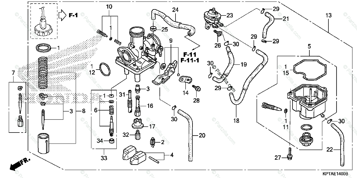 Honda Motorcycle 2017 Oem Parts Diagram For Carburetor Partzilla Com