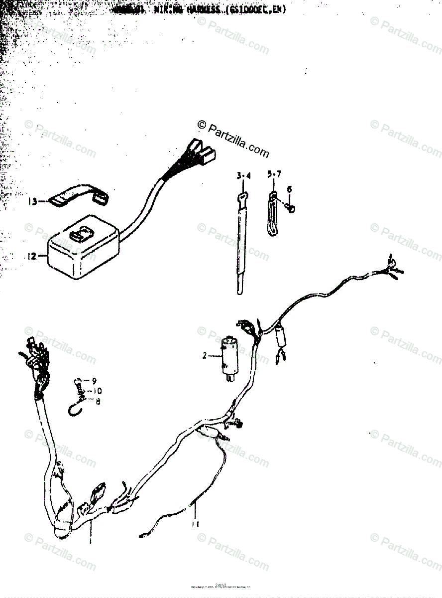 Suzuki Motorcycle 1978 Oem Parts Diagram For Wiring