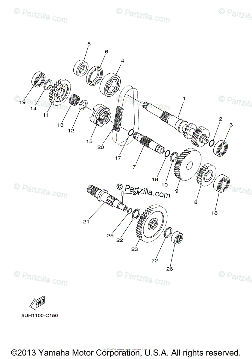Yamaha Atv 2006 Oem Parts Diagram For Transmission