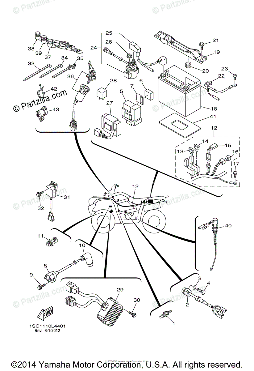 2008 Yamaha Grizzly 700 Starter Solenoid Wiring Diagram - Collection