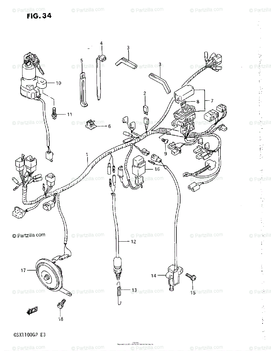 Suzuki Motorcycle 1993 Oem Parts Diagram For Wiring