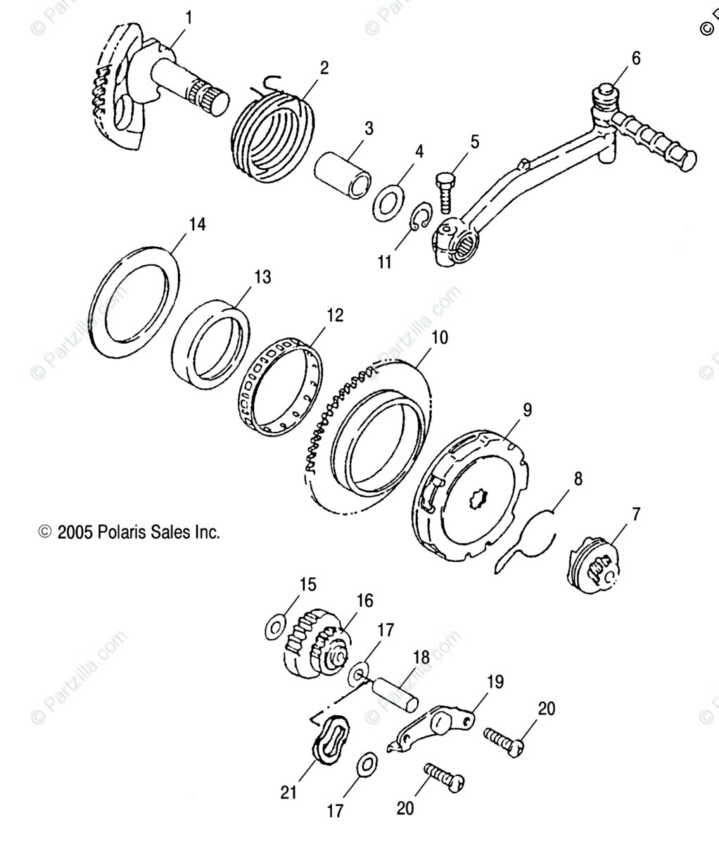Polaris Atv 2002 Oem Parts Diagram For Starter   Cb  Cc