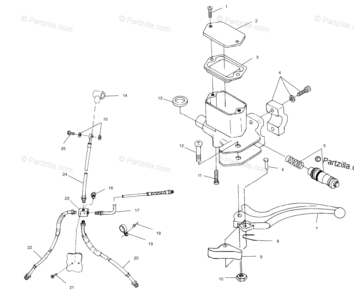 Polaris Atv 2000 Oem Parts Diagram For Controls  Master