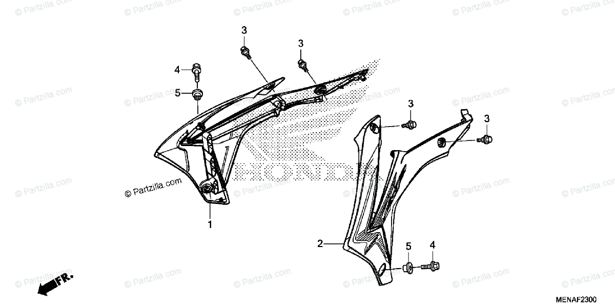 Honda Motorcycle 2013 Oem Parts Diagram For Radiator