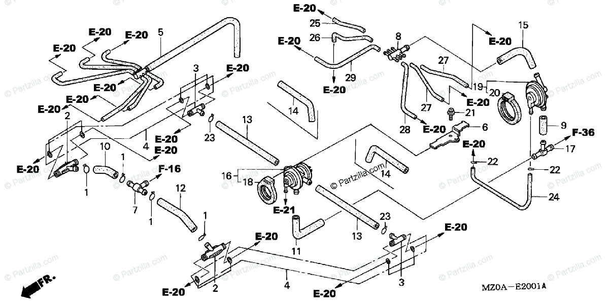 33 Honda Shadow Carburetor Hose Diagram