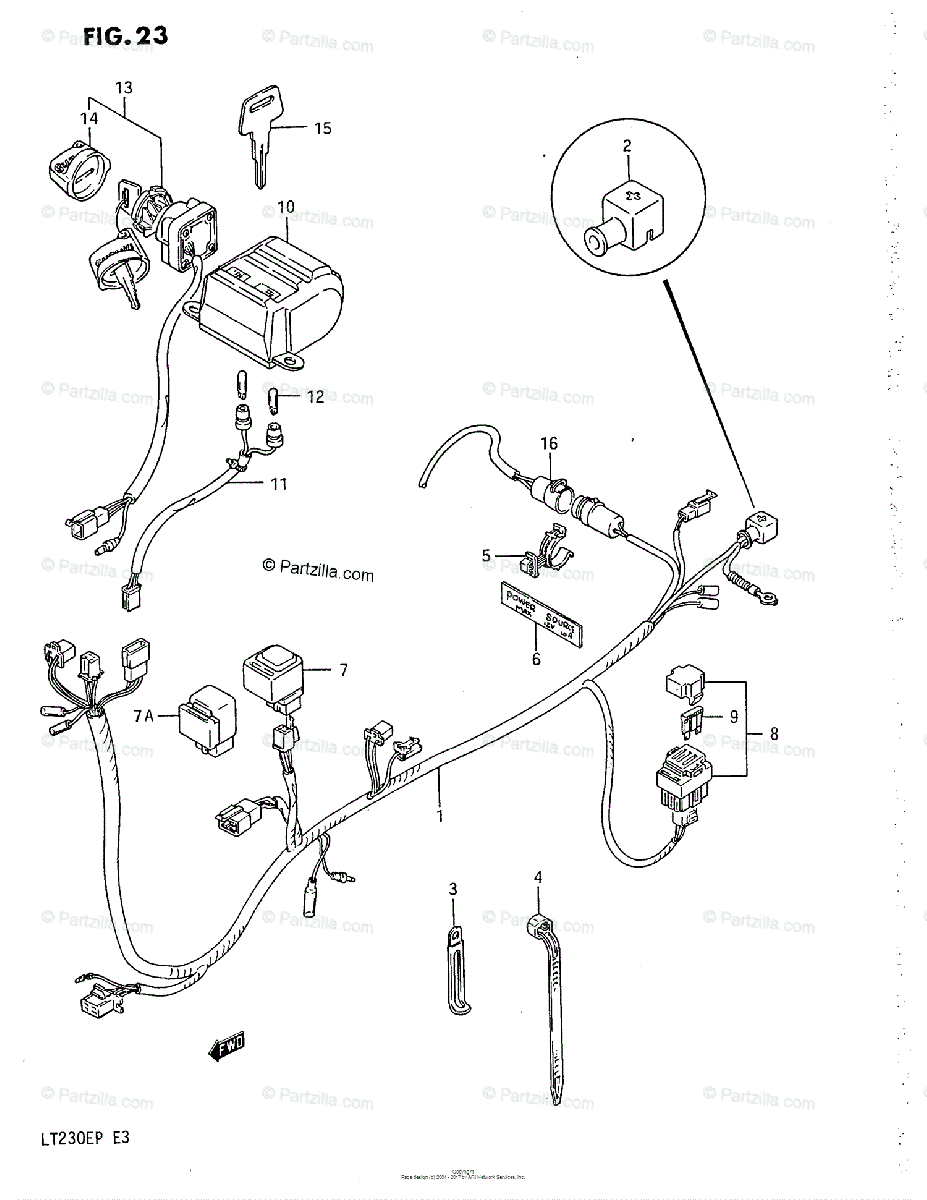 Suzuki Atv 1993 Oem Parts Diagram For Wiring Harness