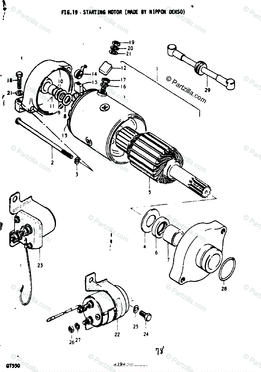 Suzuki Motorcycle 1973 Oem Parts Diagram For Starting