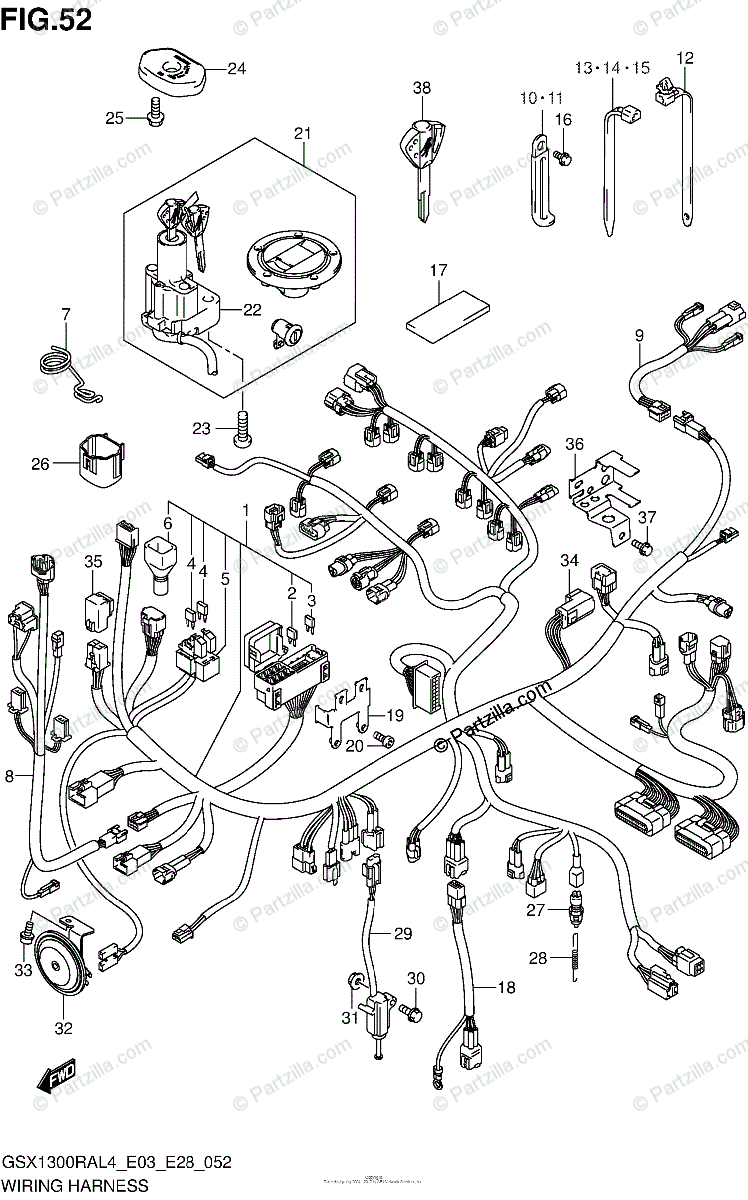Suzuki Motorcycle 2014 Oem Parts Diagram For Wiring