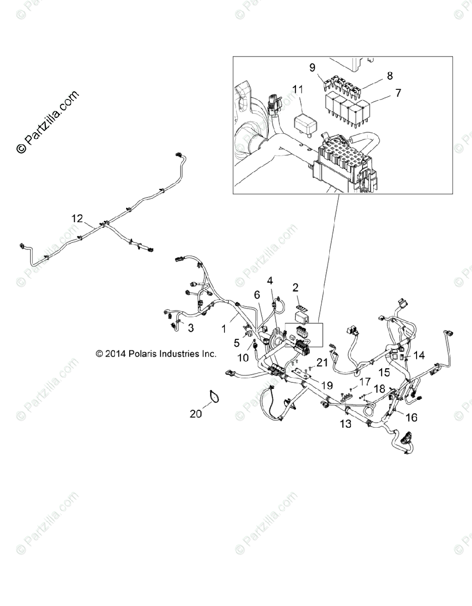 Polaris Side By Side 2015 Oem Parts Diagram For Electrical