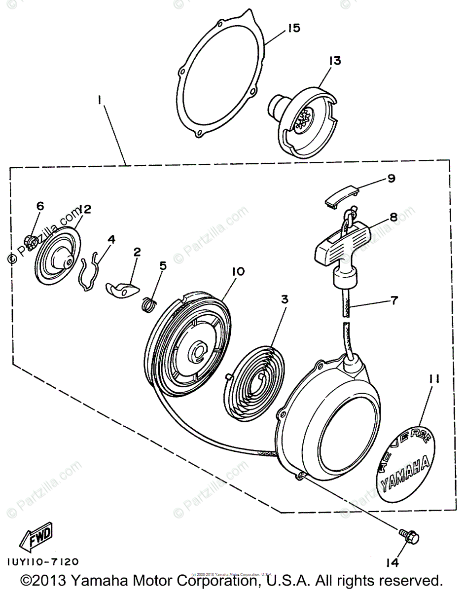 Yamaha Atv 1999 Oem Parts Diagram For Alternate Engine