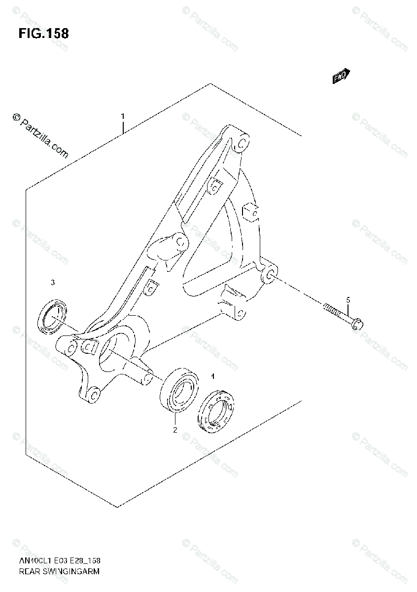 Suzuki Scooters 2011 Oem Parts Diagram For Rear