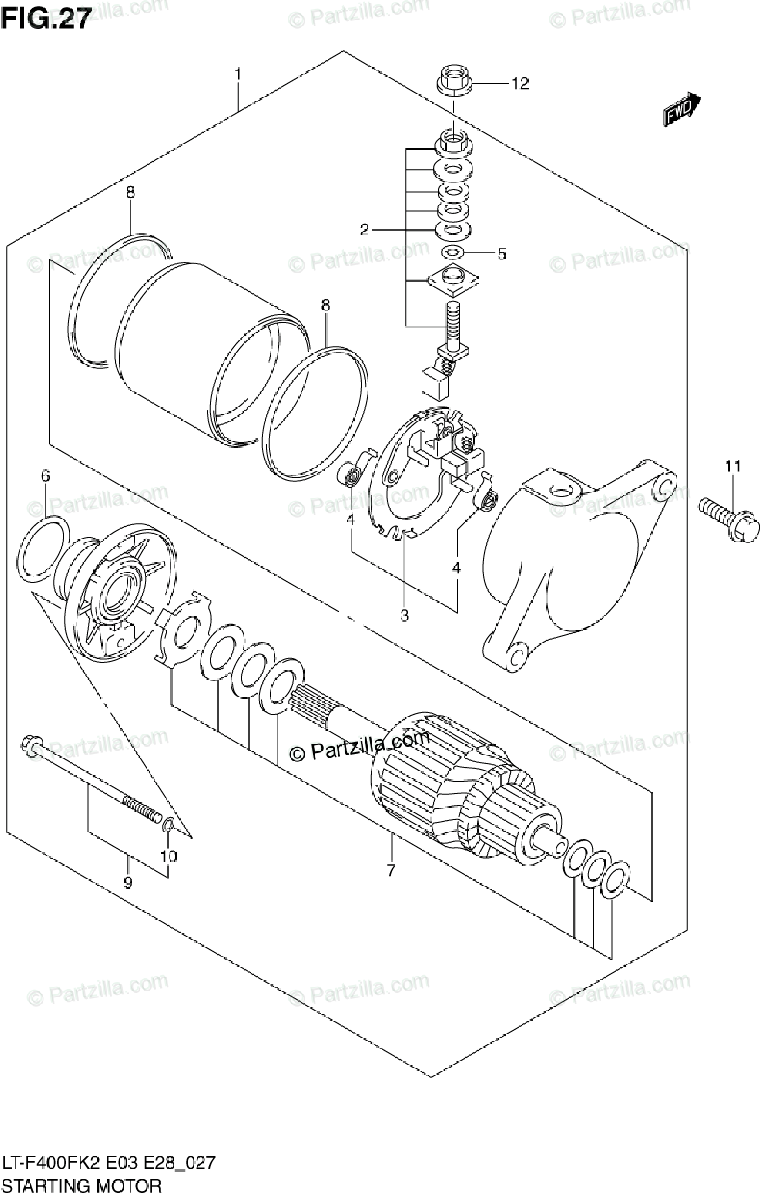 Suzuki Atv 2002 Oem Parts Diagram For Starting Motor