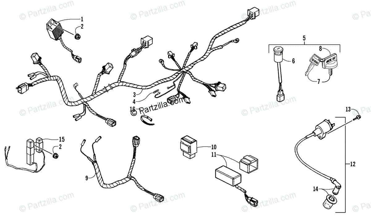 Arctic Cat Atv 2007 Oem Parts Diagram For Electrical And