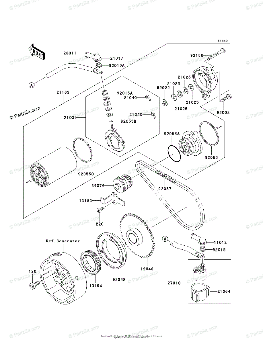Kawasaki ATV 2002 OEM Parts Diagram for Starter Motor | Partzilla.com