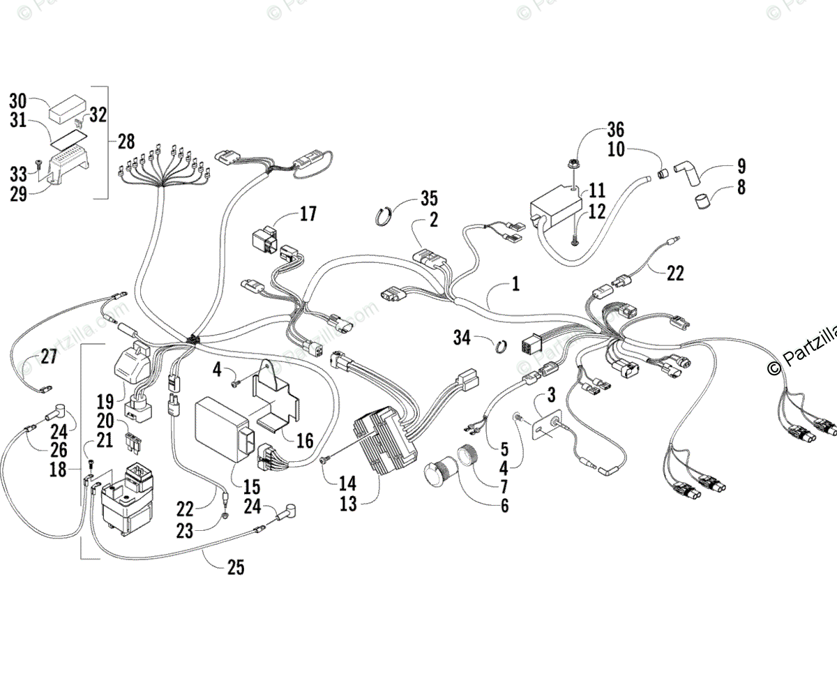 Arctic Cat Atv 2003 Oem Parts Diagram For Wiring Harness