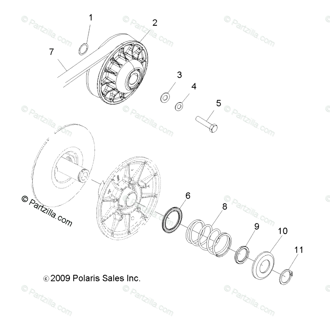 Polaris Side By Side 2010 Oem Parts Diagram For Drive