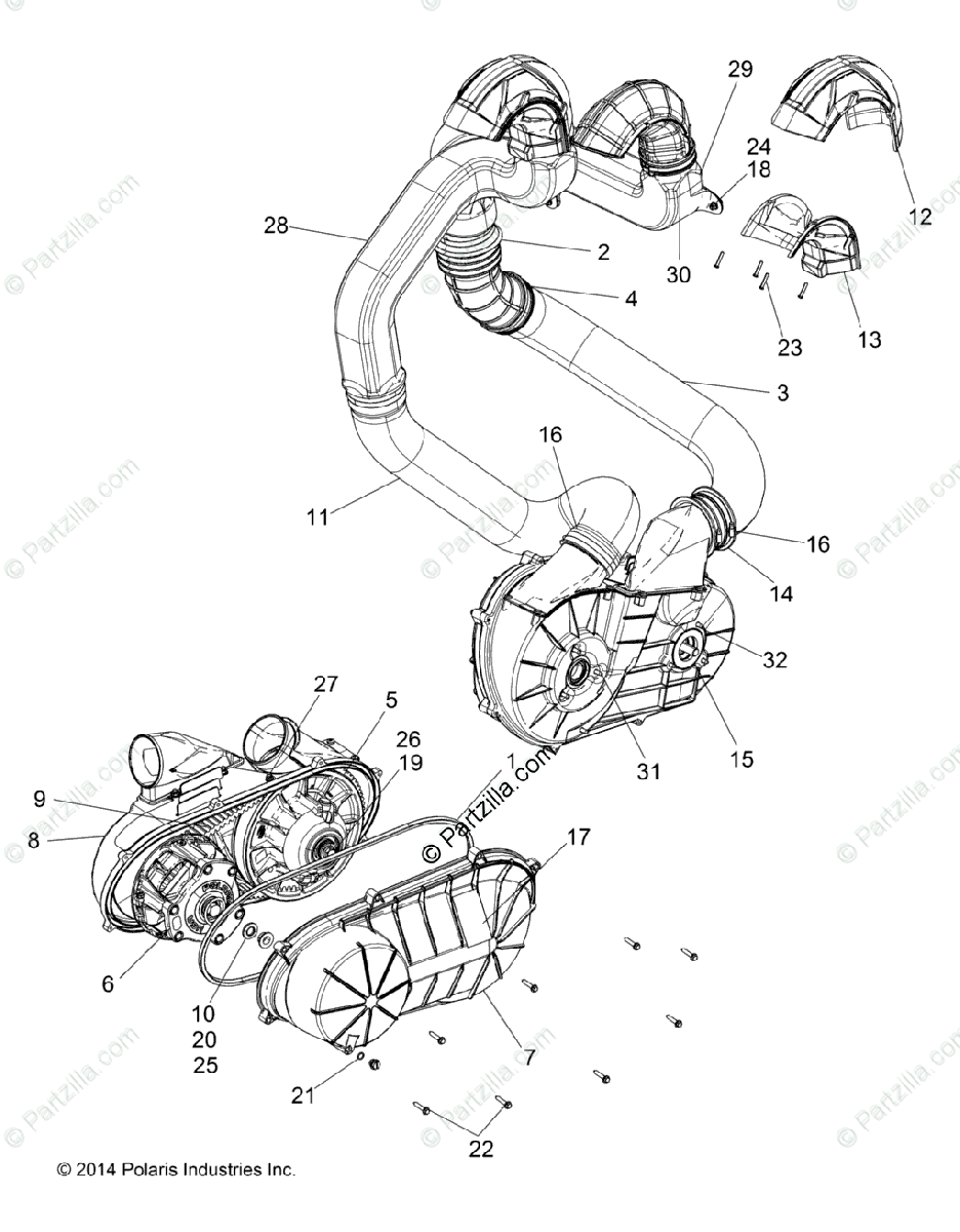 Polaris Side By Side 2015 Oem Parts Diagram For Drive