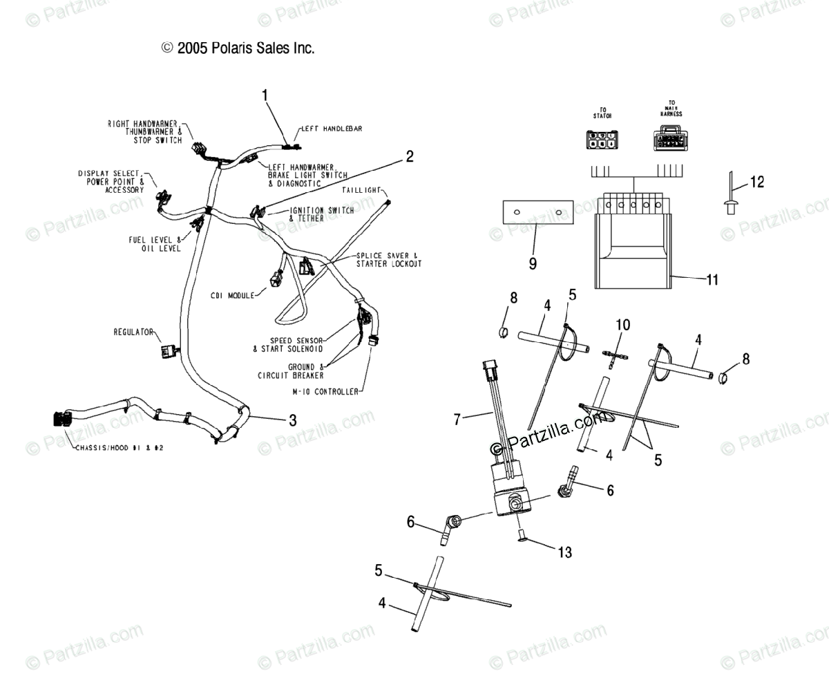 Polaris Snowmobile 2006 Oem Parts Diagram For Electrical   Fsa  Fsb  Me6fs