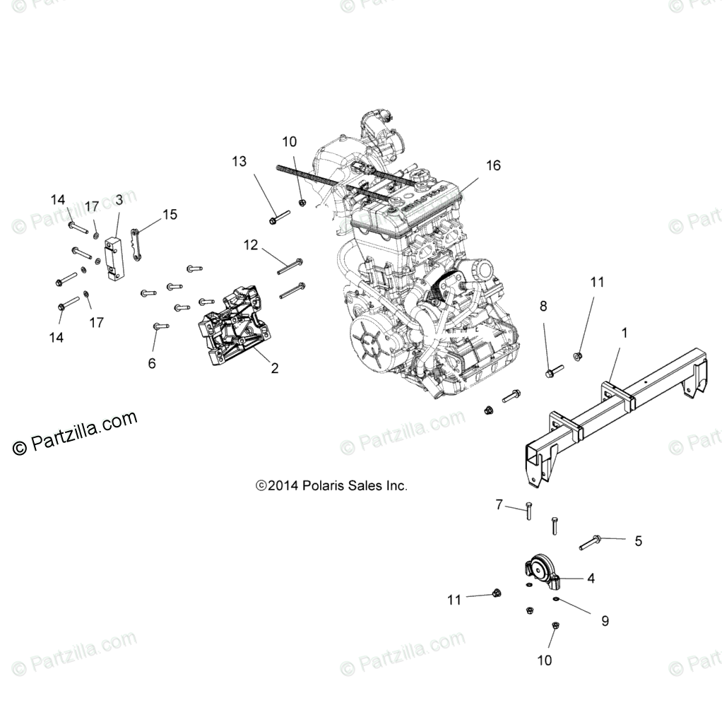 Polaris Side By Side 2015 Oem Parts Diagram For Engine