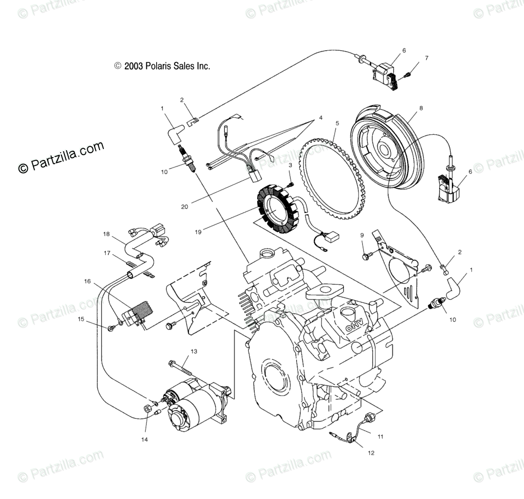 Polaris Side By Side 2004 Oem Parts Diagram For Electric