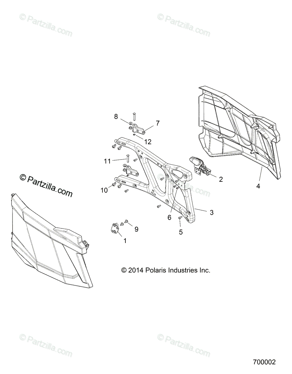 Polaris Side By Side 2020 Oem Parts Diagram For Body