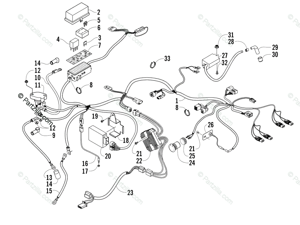 Arctic Cat Atv 2005 Oem Parts Diagram For Wiring Harness