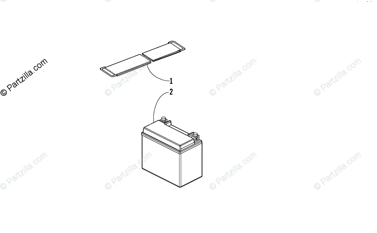  Arctic  Cat  ATV  2008 OEM Parts Diagram for Battery  Assembly 