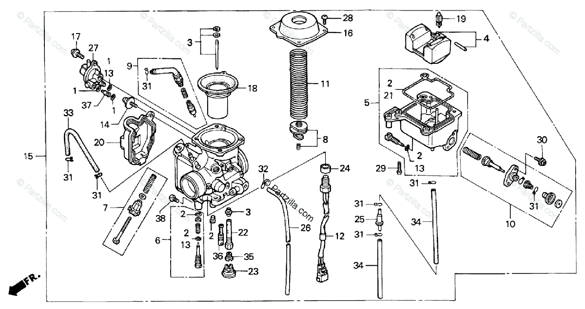 Honda Foreman 500 Carburetor Diagram - Wiring Diagram