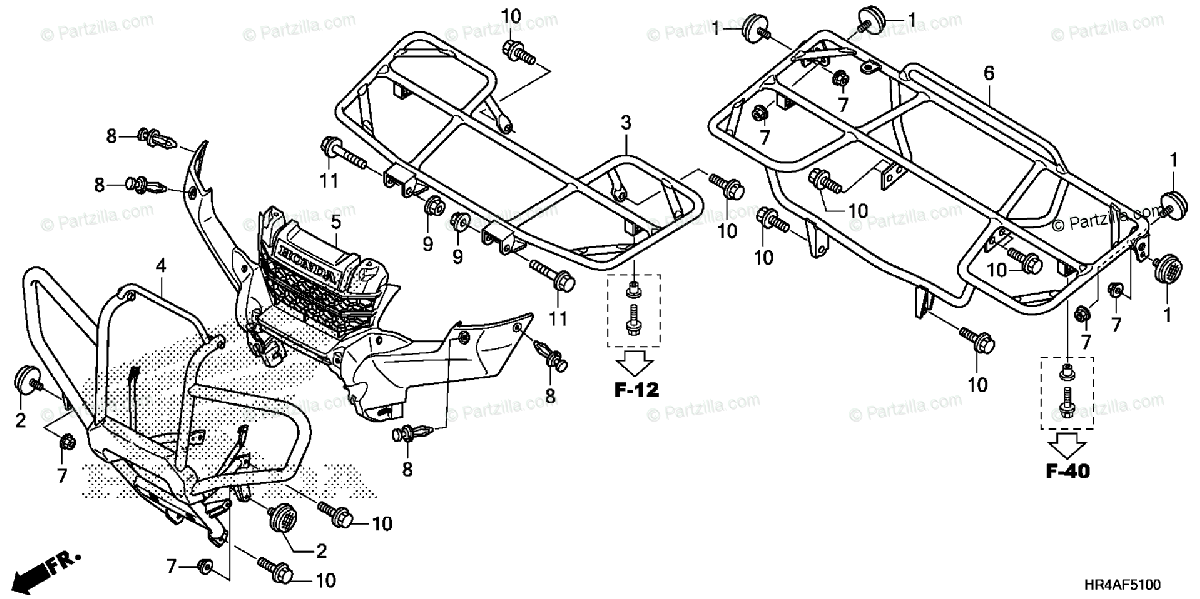 Honda Atv 2017 Oem Parts Diagram For Carrier