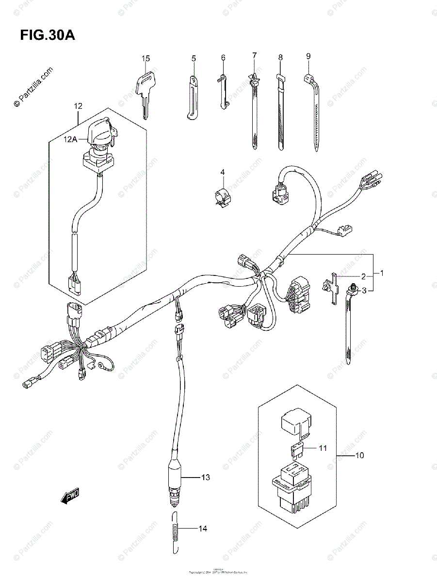 Suzuki Atv 2004 Oem Parts Diagram For Wiring Harness