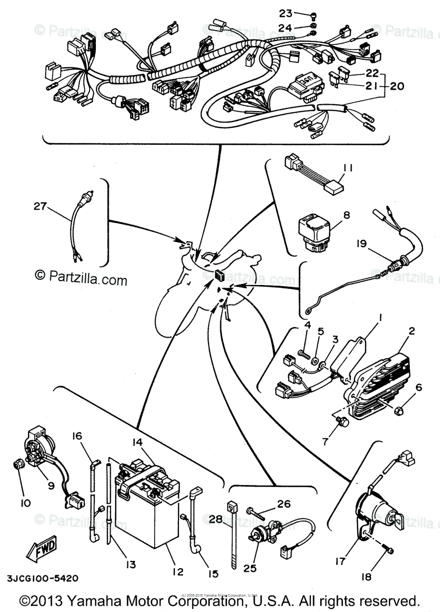 1996 Yamaha Virago 535 Wiring Diagram