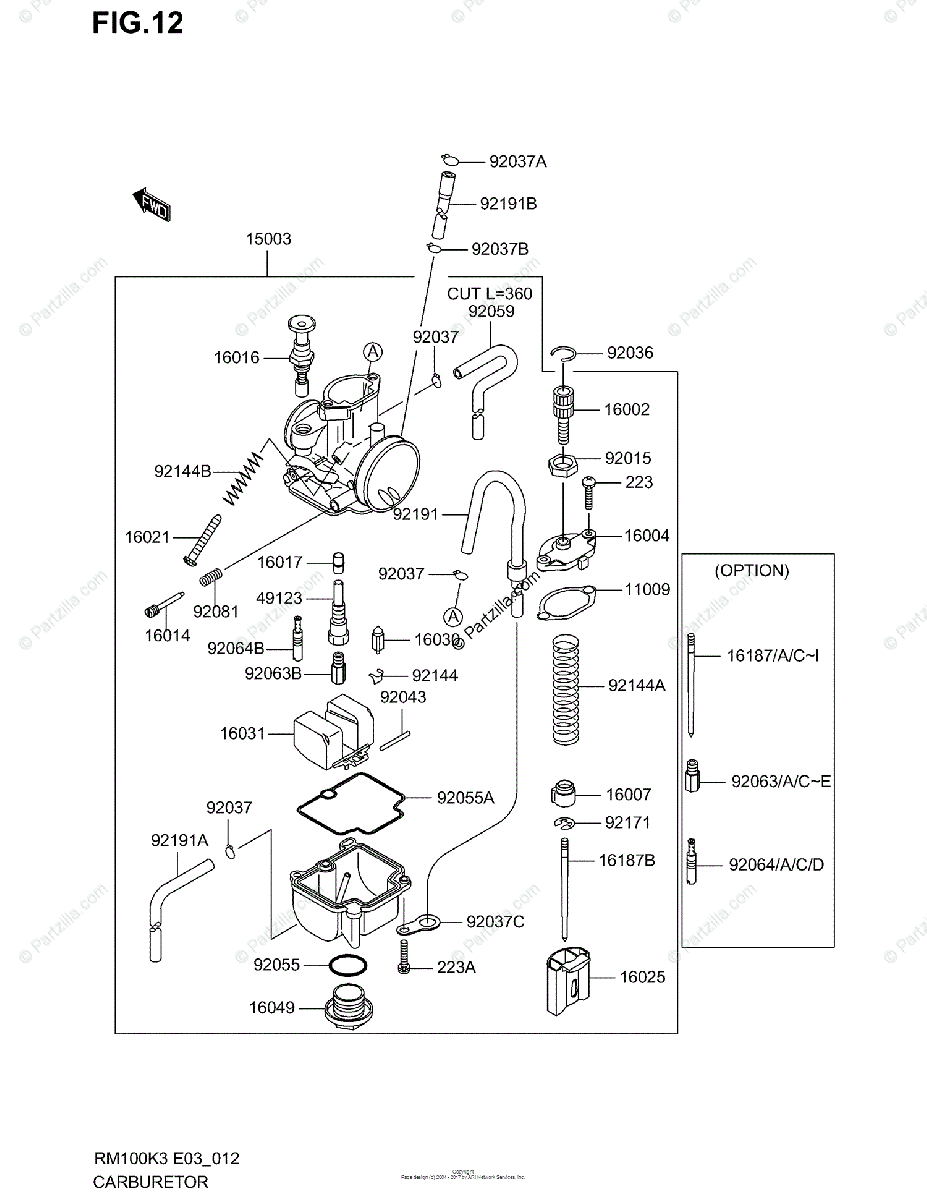 Suzuki Motorcycle 2003 OEM Parts Diagram for Carburetor | Partzilla.com