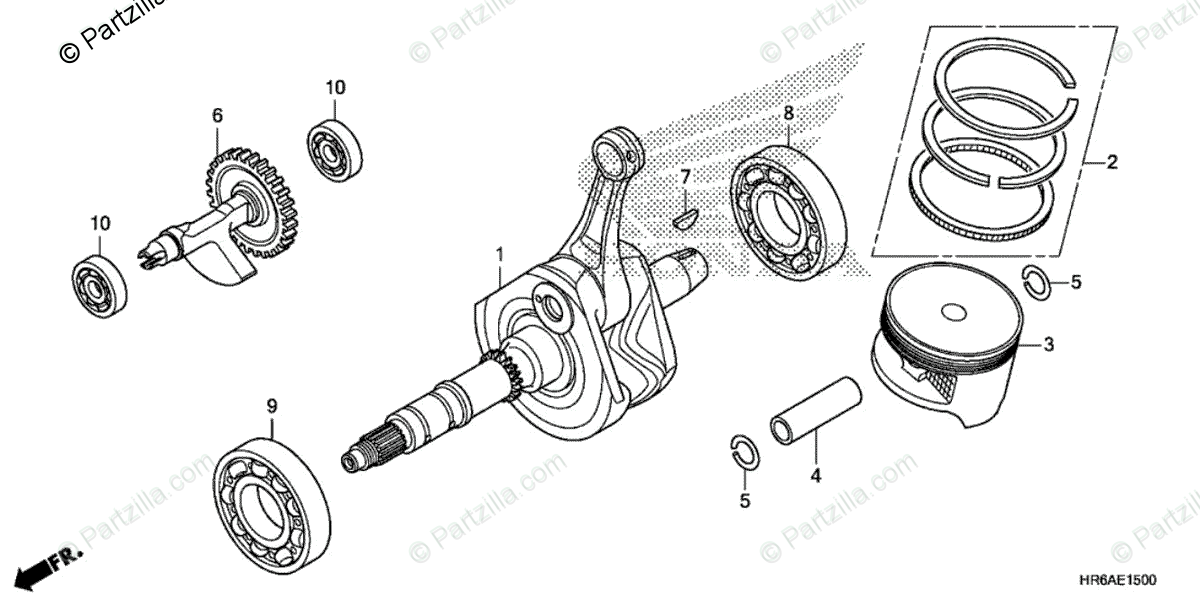 Honda ATV 2019 OEM Parts Diagram for Crankshaft Piston ...