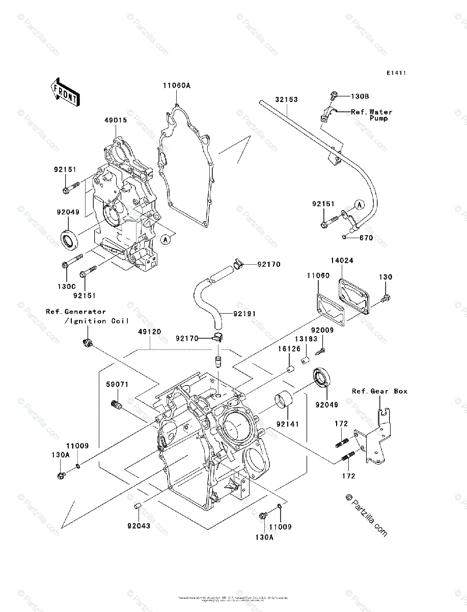 Kawasaki Side by Side Models with no year OEM Parts Diagram for