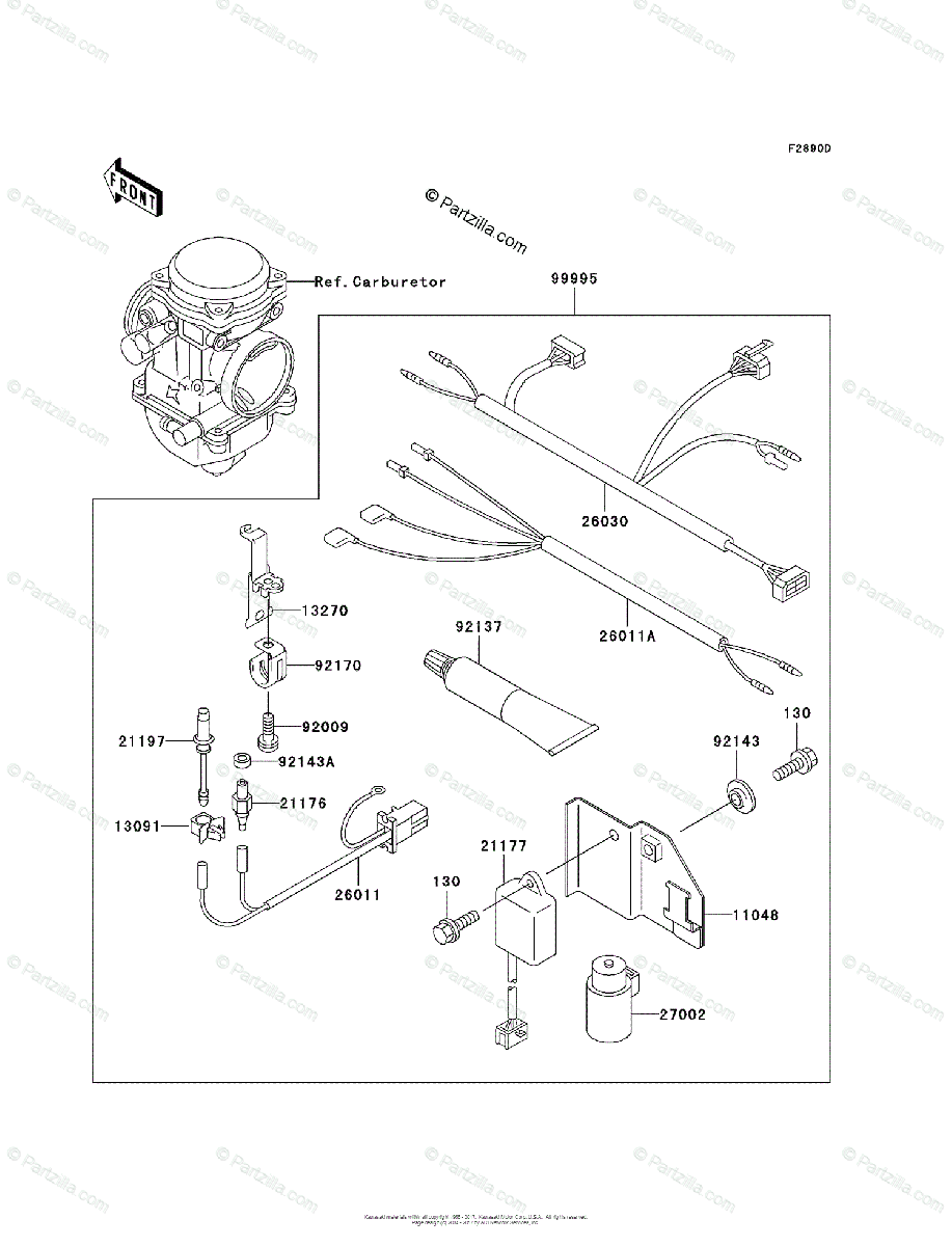 Kawasaki ATV 1998 OEM Parts Diagram for Optional Parts (Carburetor